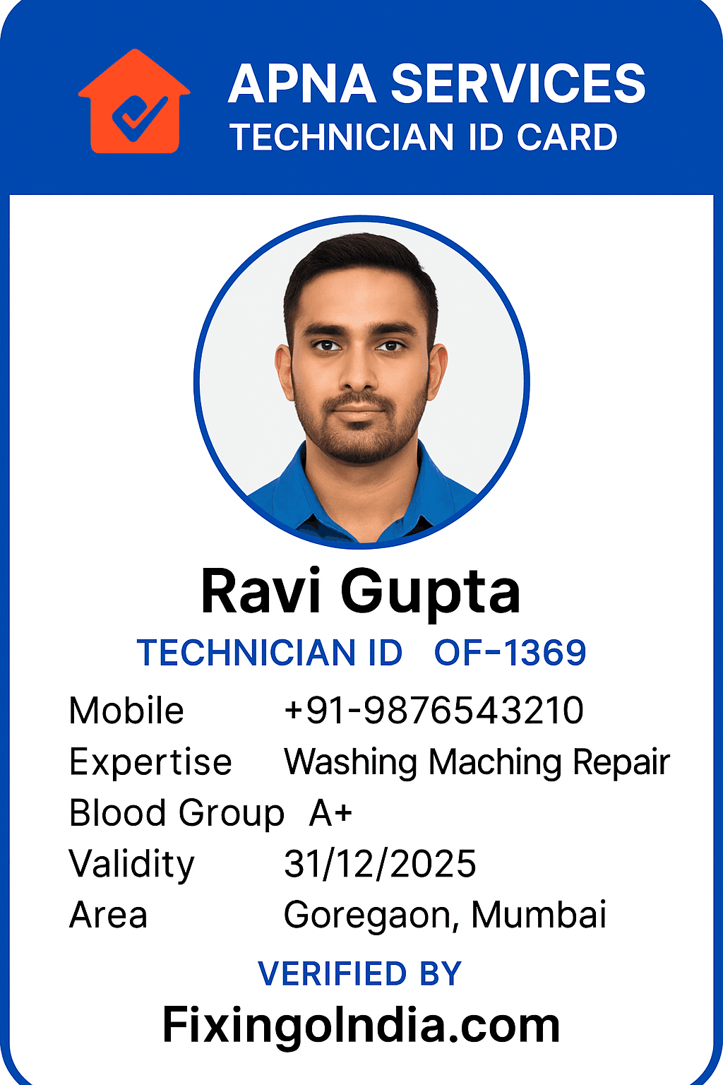 Technician Details Washing Machine Repair In mumbai